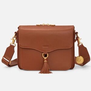 Minooy Thalia Leather Crossbody Bag in Caramel